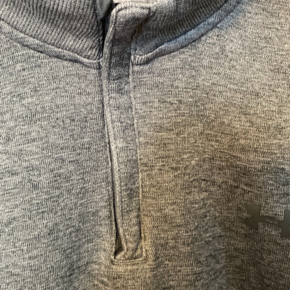 Under Armour Men’s Heathered Gray 1/4 Zip Fleece Pullover - XL - Picture 4 of 9